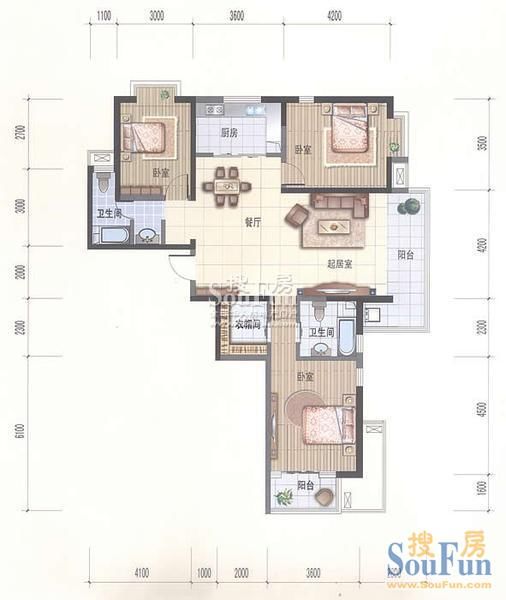 公园首府户型图