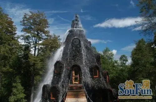 意与自然景观的怪趣大碰撞:智利魔术山旅馆-土