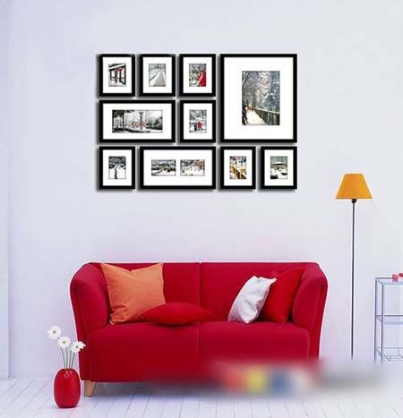 48款照片墙DIY设计方案 让你的墙面更精彩(图)-哈尔滨新房网-搜房网