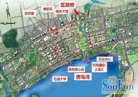 bull;上流汇商铺投资8大核心优势: ◇绝版地理位置:位于唐岛湾cbd核心