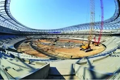 大连新体育中心树立城市新地标将举办十二运闭