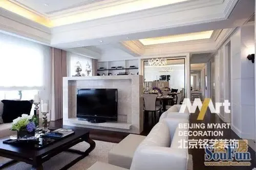 远见120平三居装修图片 黑白灰诠释的家居格调