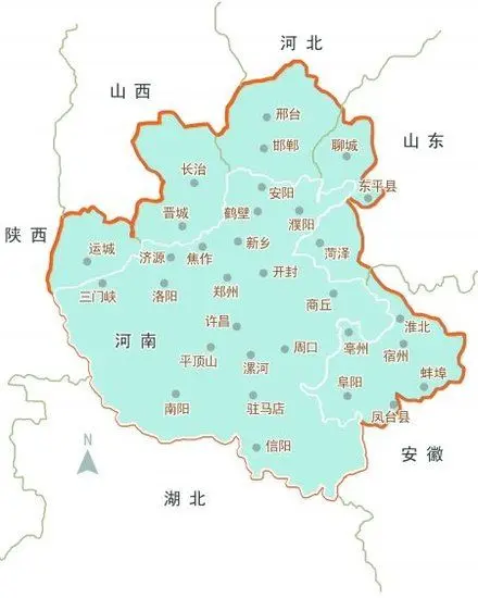 中原经济区地图出炉 含5省面积比英国还大