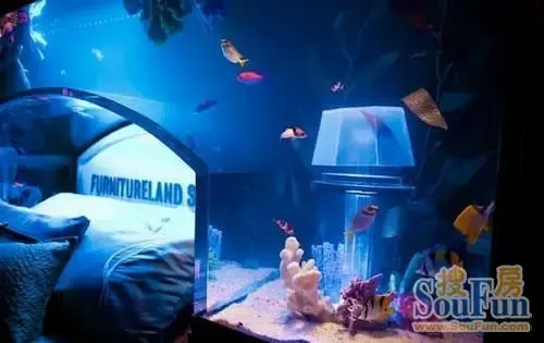 梦幻水族馆床头柜设计 体验与鱼共眠奇特意境(图) -家居快讯-上海搜房装修家居网