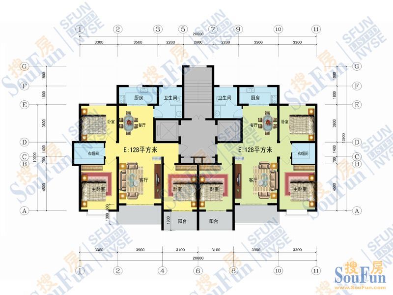 新型居住区麒麟万象城 高清户型平面图赏析