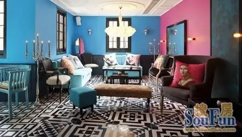 上海Yucca墨西哥餐厅设计:大胆撞色时髦摩登