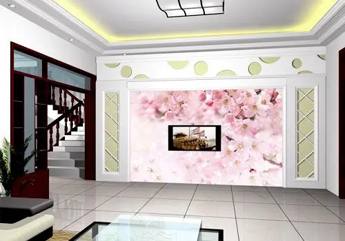 小背景户型新婚墙夫妇v背景电视新风装修首选北京壁纸公司图片