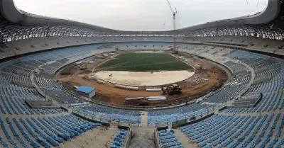 大连体育中心建设近尾声 最快场馆四月底完工