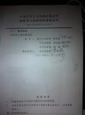 伤残鉴定书