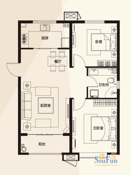 银盛泰星河城二期高层户型图