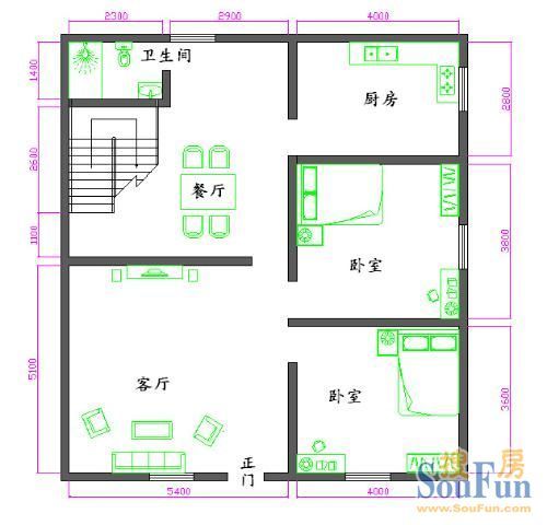 90平方房屋平面设计图 两层楼-青岛新房网-搜房网