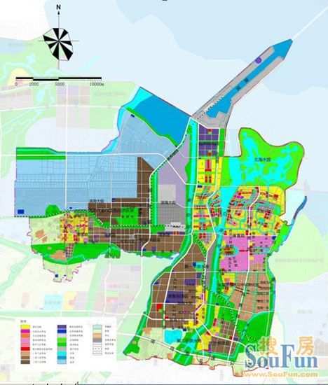 潍坊市沿海地区总体规划修编滨海新城用地规划