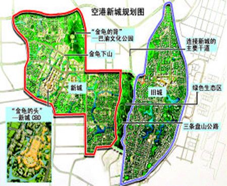 重庆北部空港新城规划图