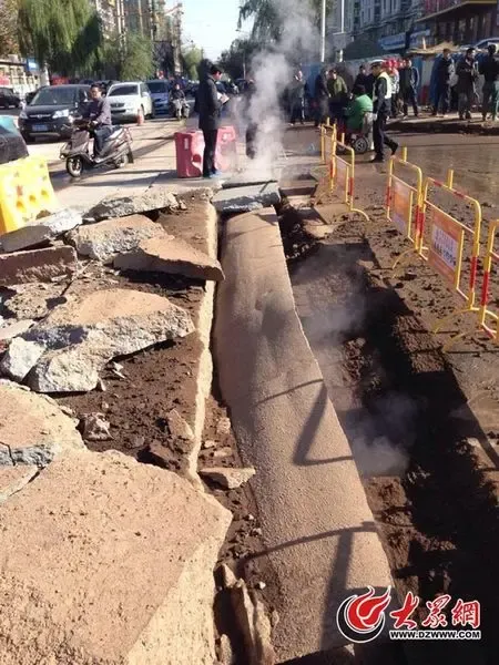 济南黄台南路热力管道爆炸 系保温层潮气受热