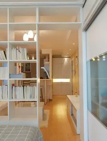 客厅卧室一体化设计 单身美女30平小户型公寓