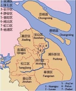 上海区域划分图