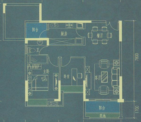 南华时代城85平户型图