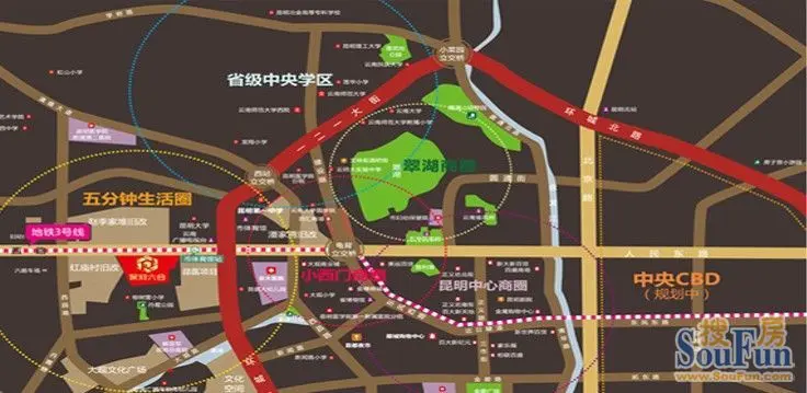 扬人民路商圈旗帜 启新昆明地铁商业辉煌_房产资讯-昆明搜房网