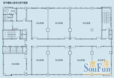 福斯中心写字楼办公区域分割平面图