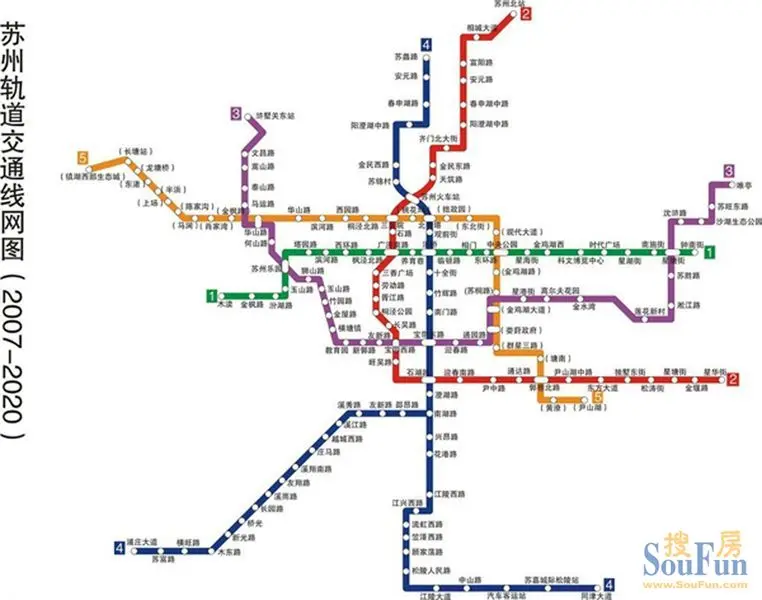 苏州5号轨交线路走向图