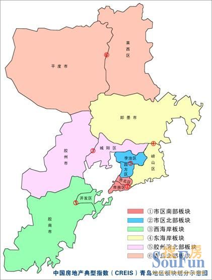 青岛区域地图图片