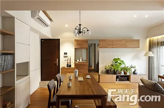 小夫妻的大空间,原木日式风格装修很现代