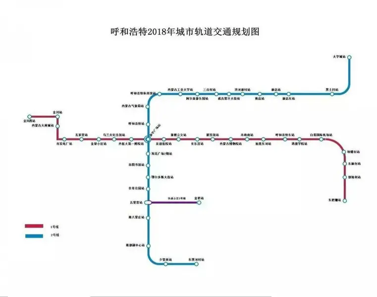 (地铁一号线,二号线线路图 图片来源于百度图片)