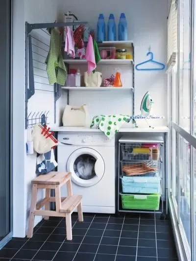 2015小户型多功能阳台装修效果图 阳台变身洗衣房-家居快讯-常州搜房网家居装修