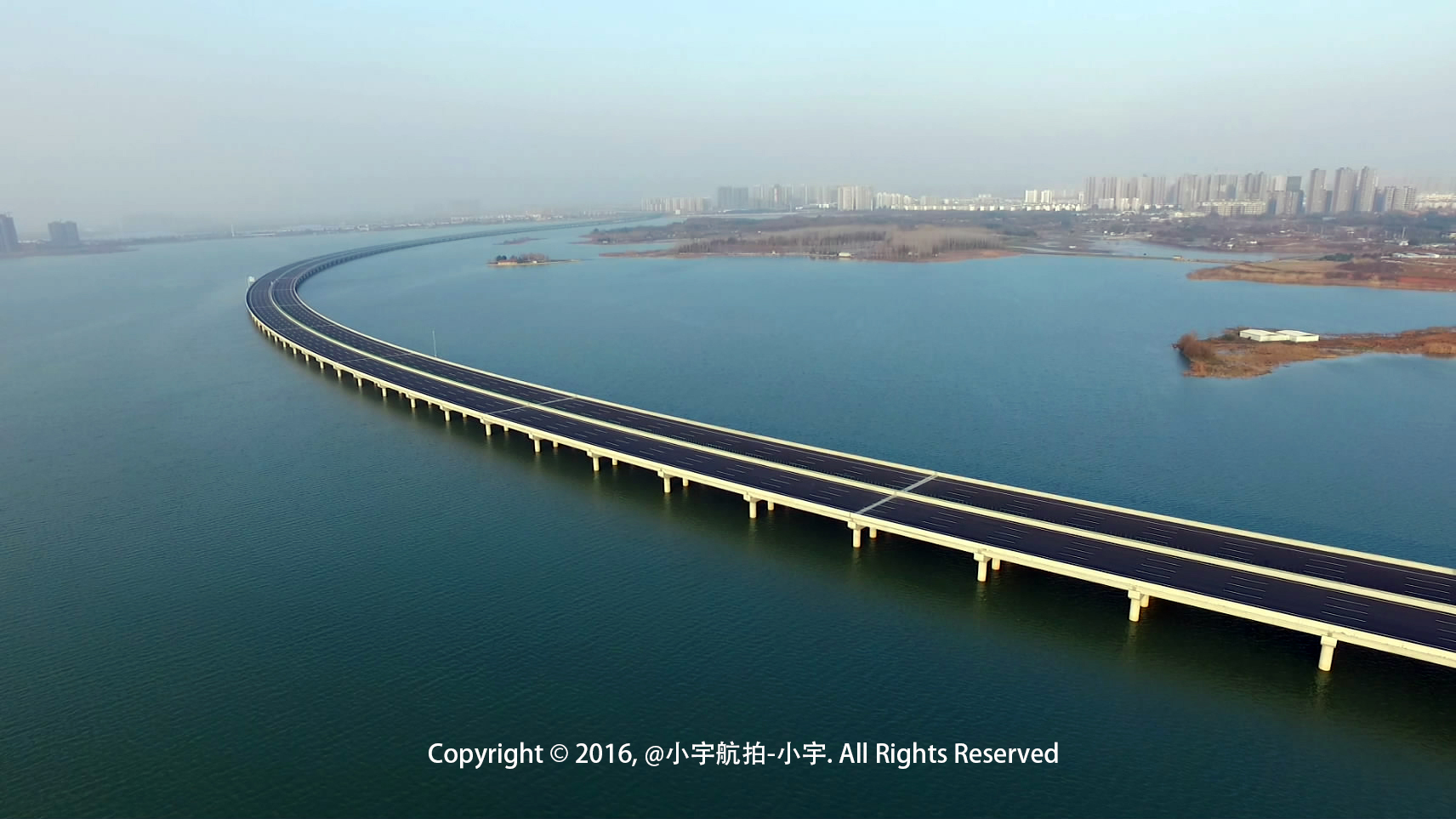 航拍武汉四环线建设重要工程节点
