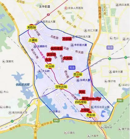 睡城已醒龙华民治红山上塘片区公共配套商业楼盘测