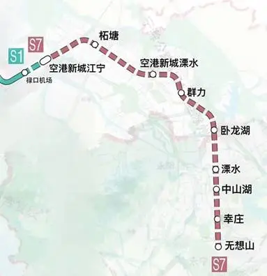 南京地铁s7号线(又称宁溧线)是南京地铁第十条建成运营的线路