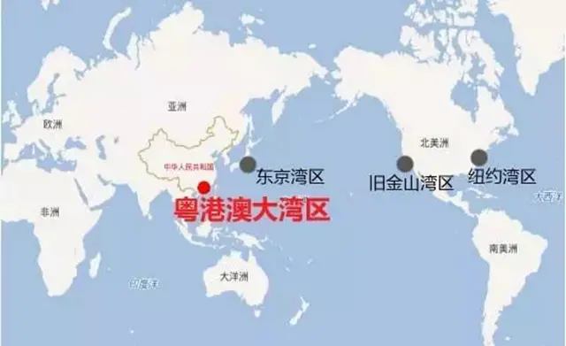 世界四大湾区分布地图