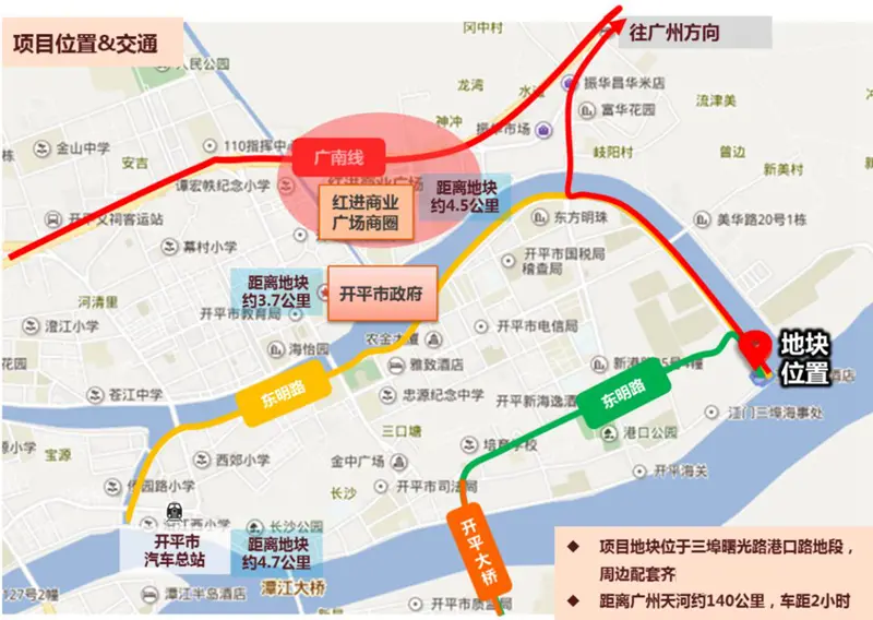 项目名称 开平市三埠街道港口路10号地块商业,住宅楼项目 项目所在
