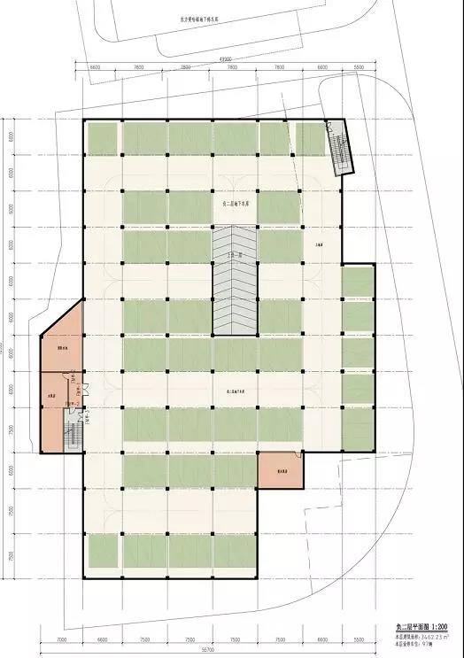 地下车库负二层平面图