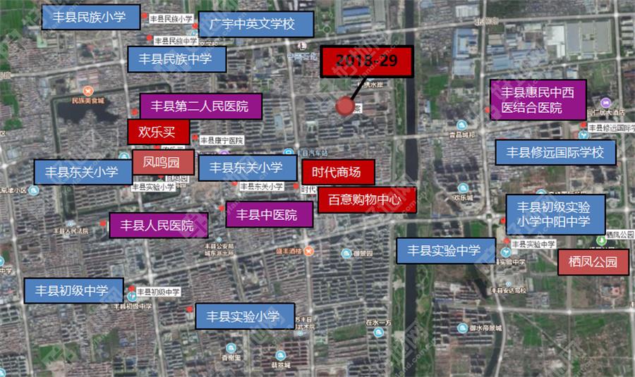 (挂牌)徐州市丰县挂牌6宗宅地,总建面51万方,楼面均价