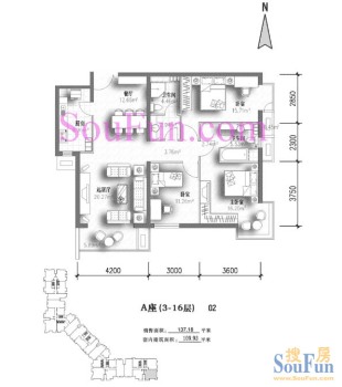 [213156397] 望京星源国际公寓 华彩 家乐福附近 主卧独卫全南朝向