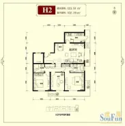 �B��H2������������123.91ƽ�� 3��2��2��1�� 123.91�O