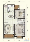 西堤国际户型图l3户型图 2室2厅2卫