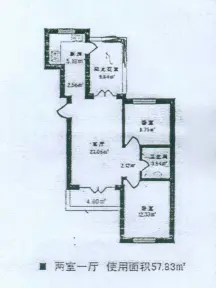 祥和家园户型图高层户型 2室1厅1卫1厨