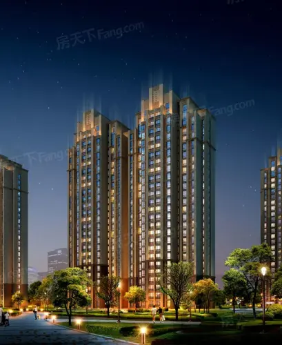 中建城效果图住宅夜景效果图