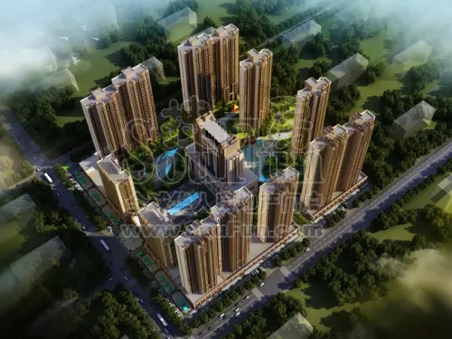 新乡中建海德壹号举行安全文明施工现场观摩会