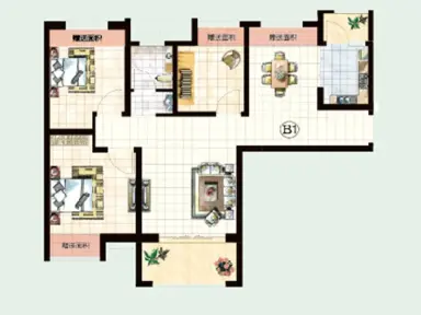 绿都城四期b1户型图