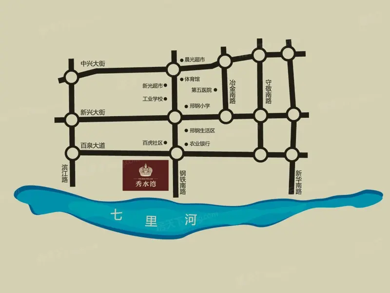 秀水湾区位图