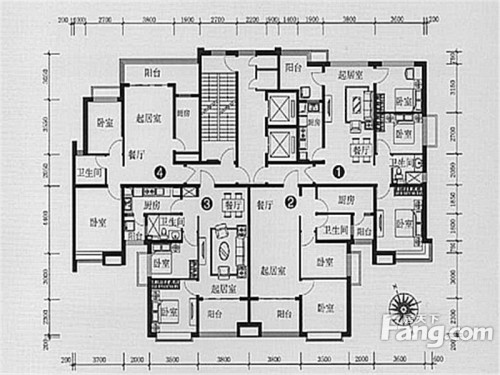 恒大名都户型图6号楼一单元3室2厅1卫