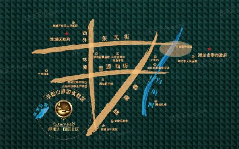 浮烟山中泰城交通图-潍坊搜房网