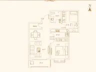 坤泽十里城二居户型图-太原搜房网