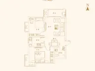 坤泽十里城二居户型图-太原搜房网