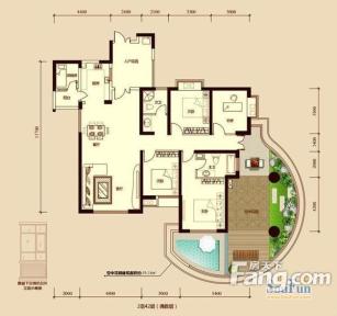 湘江豪庭户型图5室2厅2卫1厨 户型图