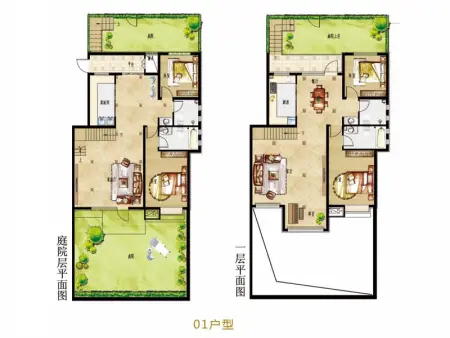 叠拼户型图