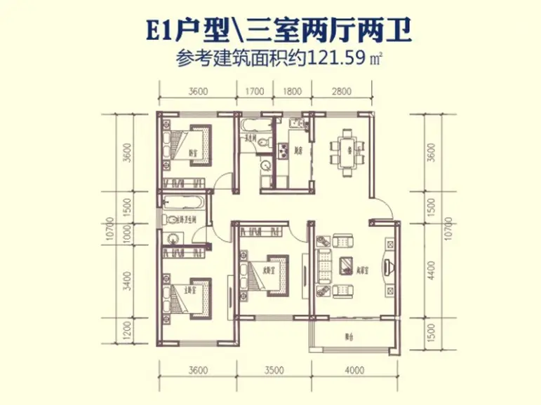 59㎡_塞纳公馆户型图